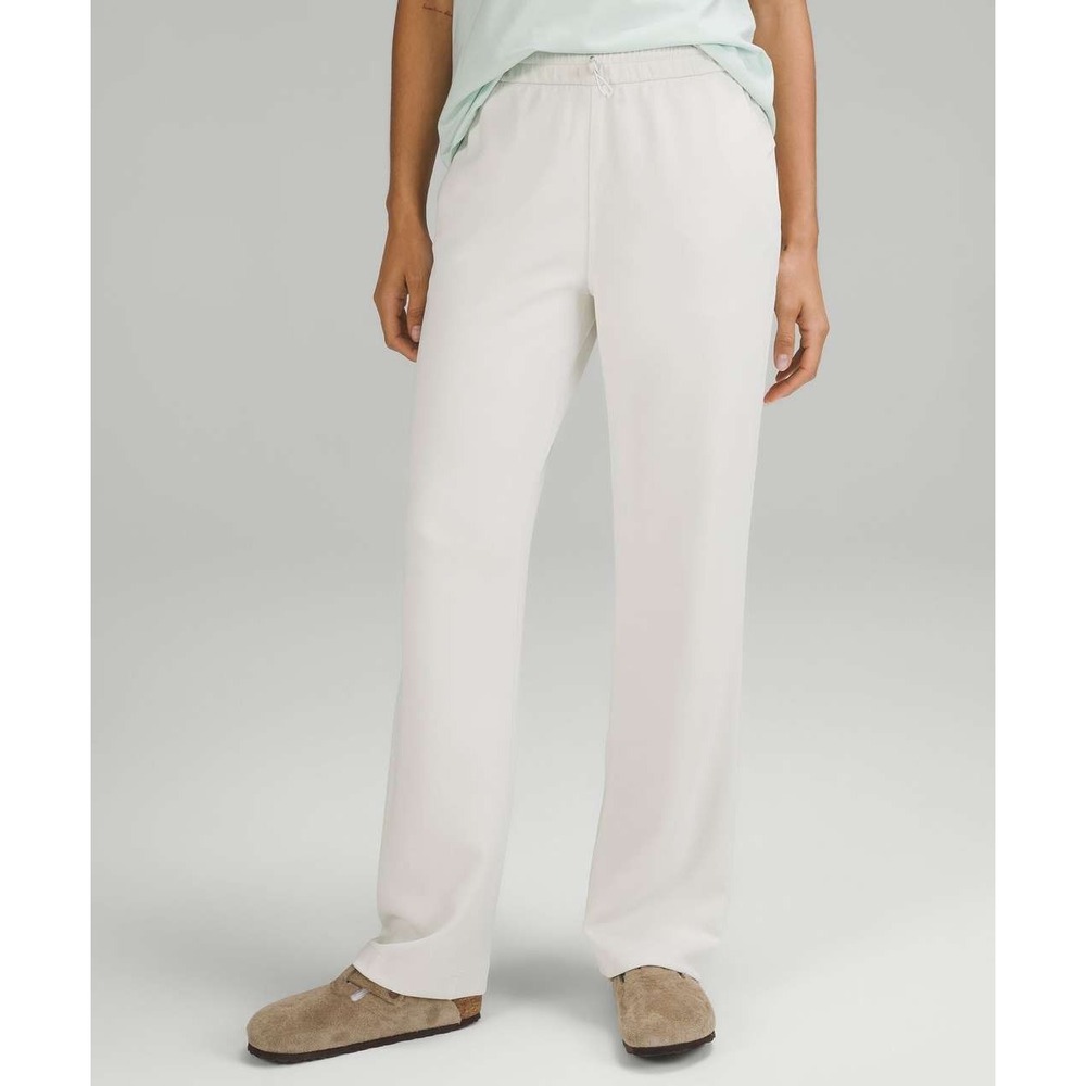 Lululemon Softstreme High-Rise Pant Full Length Bone Size 6 Wide Leg Excellent